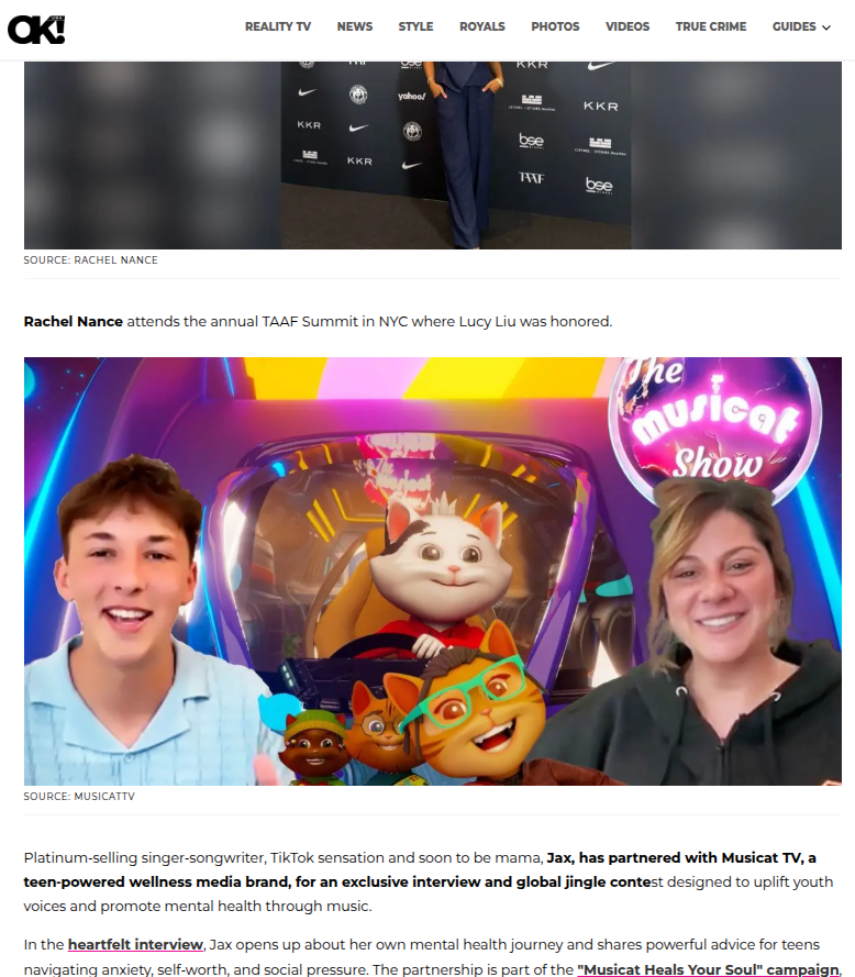 Musicat was featured in OK! Magazine