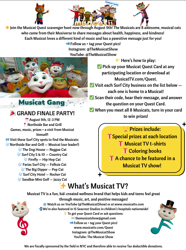 Musicat Quest Scavenger Hunt Flier